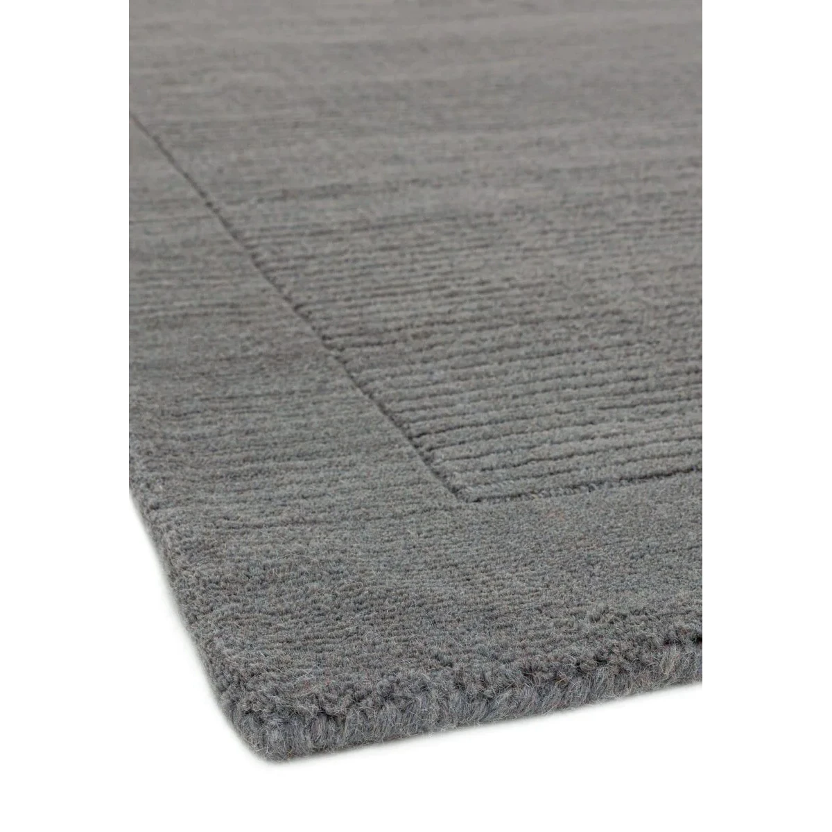 Covor pufos gri din lână lucrat manual modern model uni York Grey 9 mm 200x290 cm YORK200290GREY