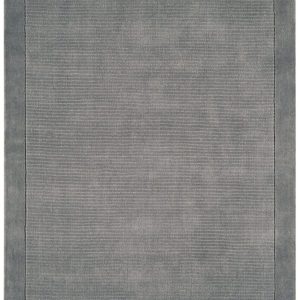 Covor pufos gri din lână lucrat manual modern model uni York Grey 9 mm 80x150 cm YORK080150GREY