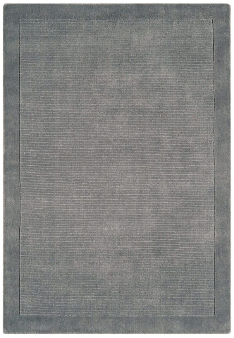 Covor pufos gri din lână lucrat manual modern model uni York Grey 9 mm 160x230 cm YORK160230GREY