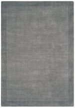 Covor pufos gri din lână lucrat manual modern model uni York Grey 9 mm 60x120 cm YORK060120GREY