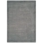 Covor pufos gri din lână lucrat manual modern model uni York Runner Grey 9 mm 068x240 cm YORK068240GREY