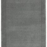 Covor pufos gri din lână lucrat manual modern model uni York Runner Grey 9 mm 068×240 cm YORK068240GREY