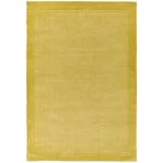 Covor pufos galben din lână lucrat manual modern model uni York Yellow 9 mm 60x120 cm YORK060120YELL