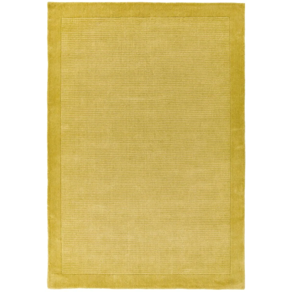 Covor pufos galben din lână lucrat manual modern model uni York Yellow 9 mm 60x120 cm YORK060120YELL