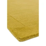 Covor pufos galben din lână lucrat manual modern model uni York Yellow 9 mm 60x120 cm YORK060120YELL