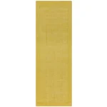 Covor pufos galben din lână lucrat manual modern model uni York Yellow 9 mm 60x120 cm YORK060120YELL