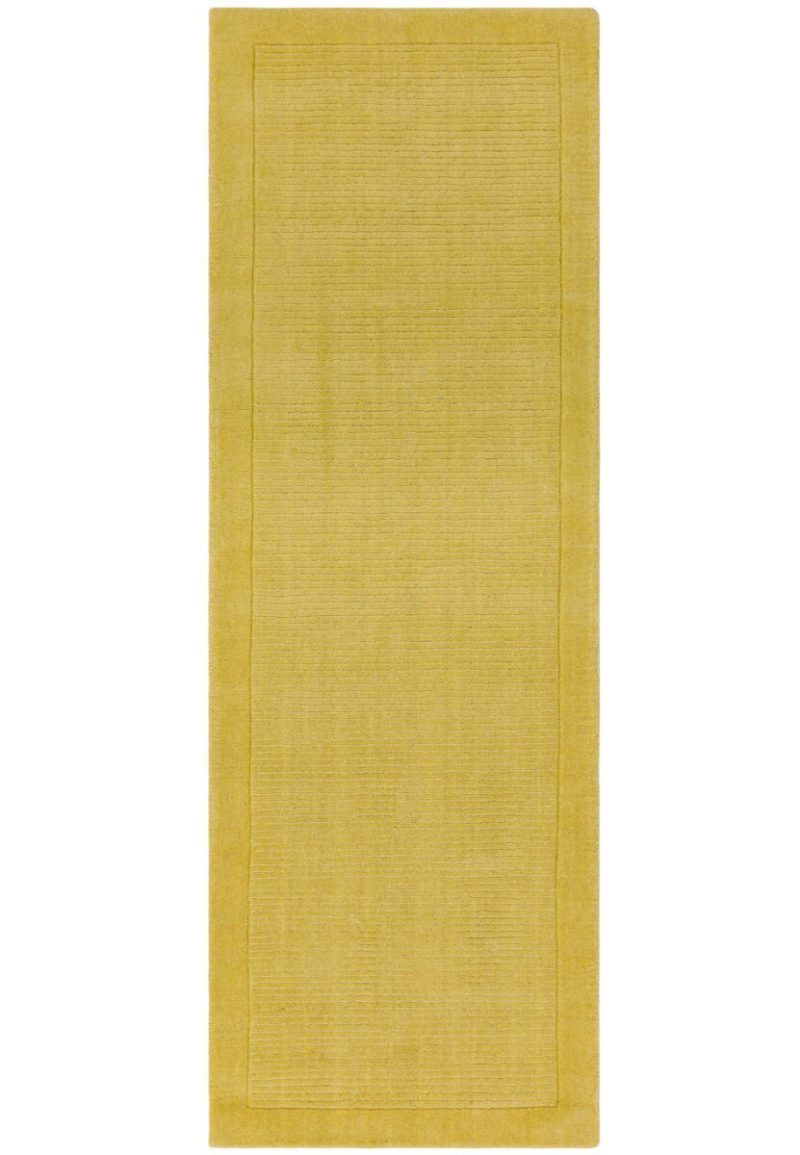 Covor pufos galben din lână lucrat manual modern model uni York Yellow 9 mm 60x120 cm YORK060120YELL - imagine 6