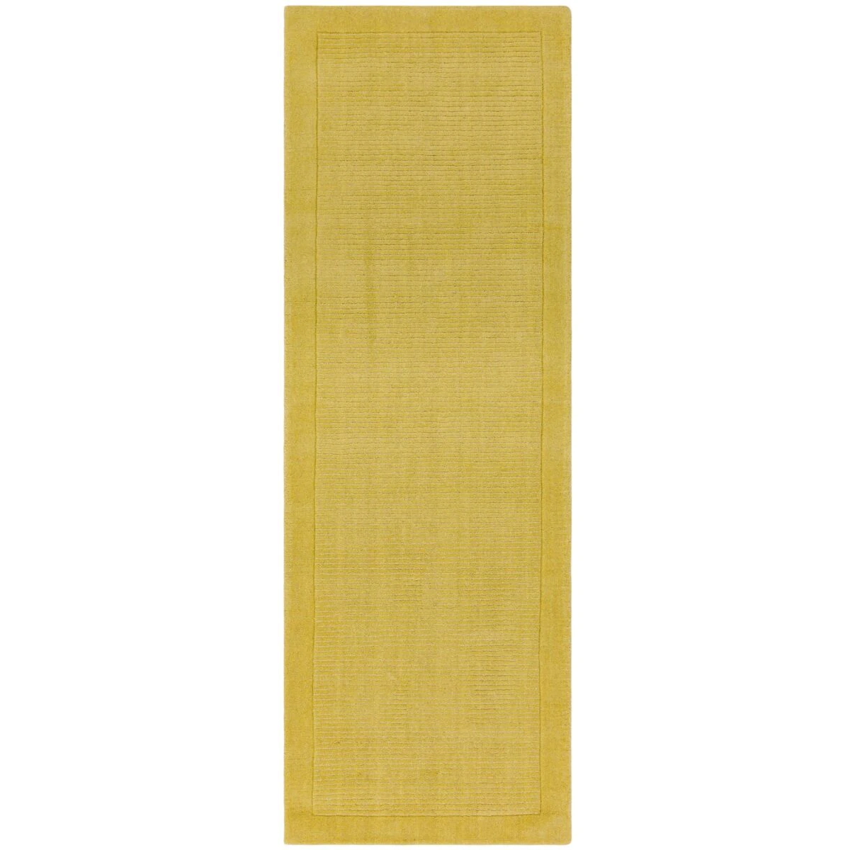 Covor pufos galben din lână lucrat manual modern model uni York Yellow 9 mm 60x120 cm YORK060120YELL
