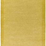 Covor pufos galben din lână lucrat manual modern model uni York Yellow 9 mm 068×240 cm YORK068240YELL