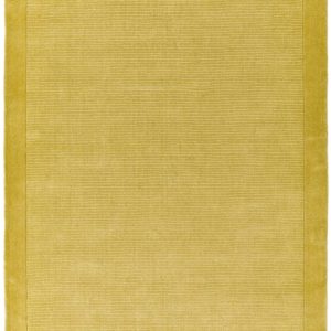 Covor pufos galben din lână lucrat manual modern model uni York Yellow 9 mm 068x240 cm YORK068240YELL