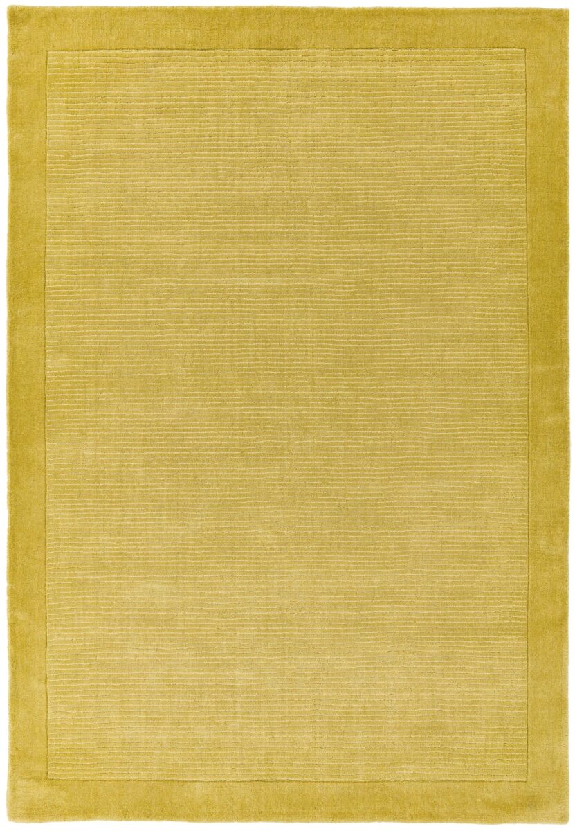 Covor pufos galben din lână lucrat manual modern model uni York Yellow 9 mm 160x230 cm YORK160230YELL