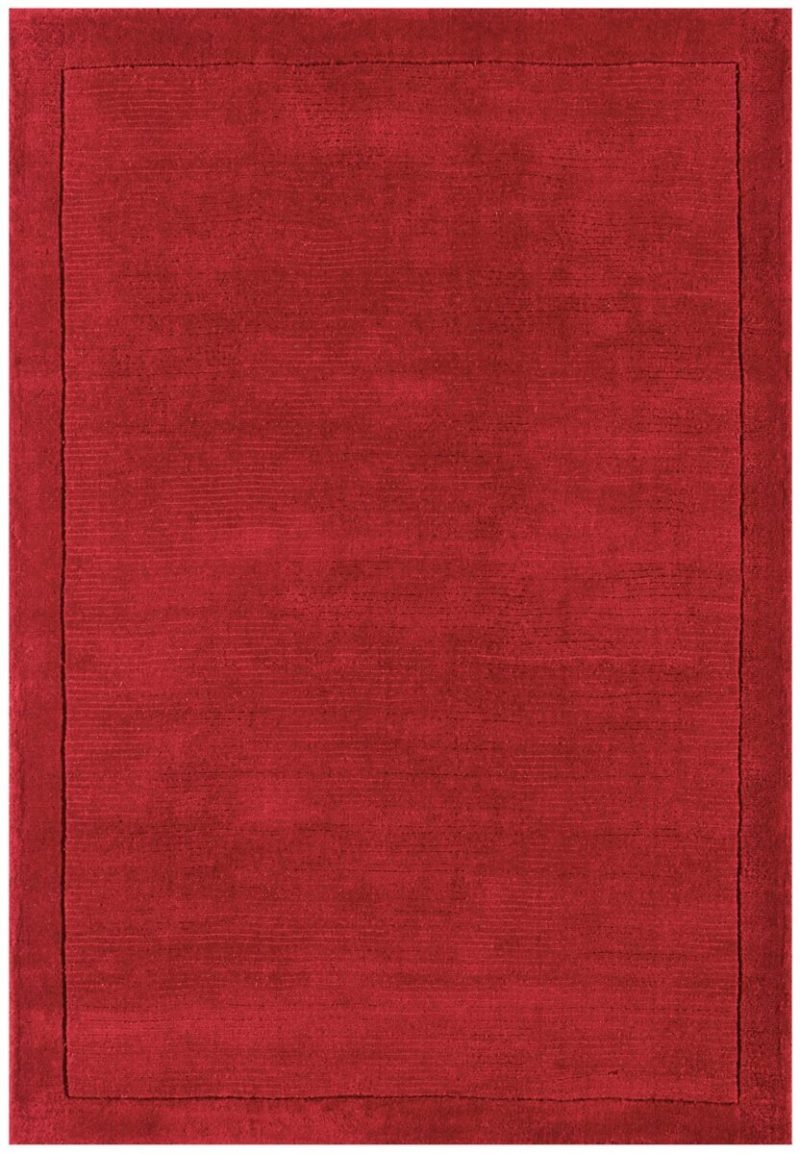 Covor pufos din lână lucrat manual modern model uni York Poppy 9 mm 120x170 cm YORK120170POPP