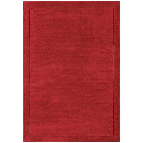 Covor pufos din lână lucrat manual modern model uni York Poppy 9 mm 80x150 cm YORK080150POPP