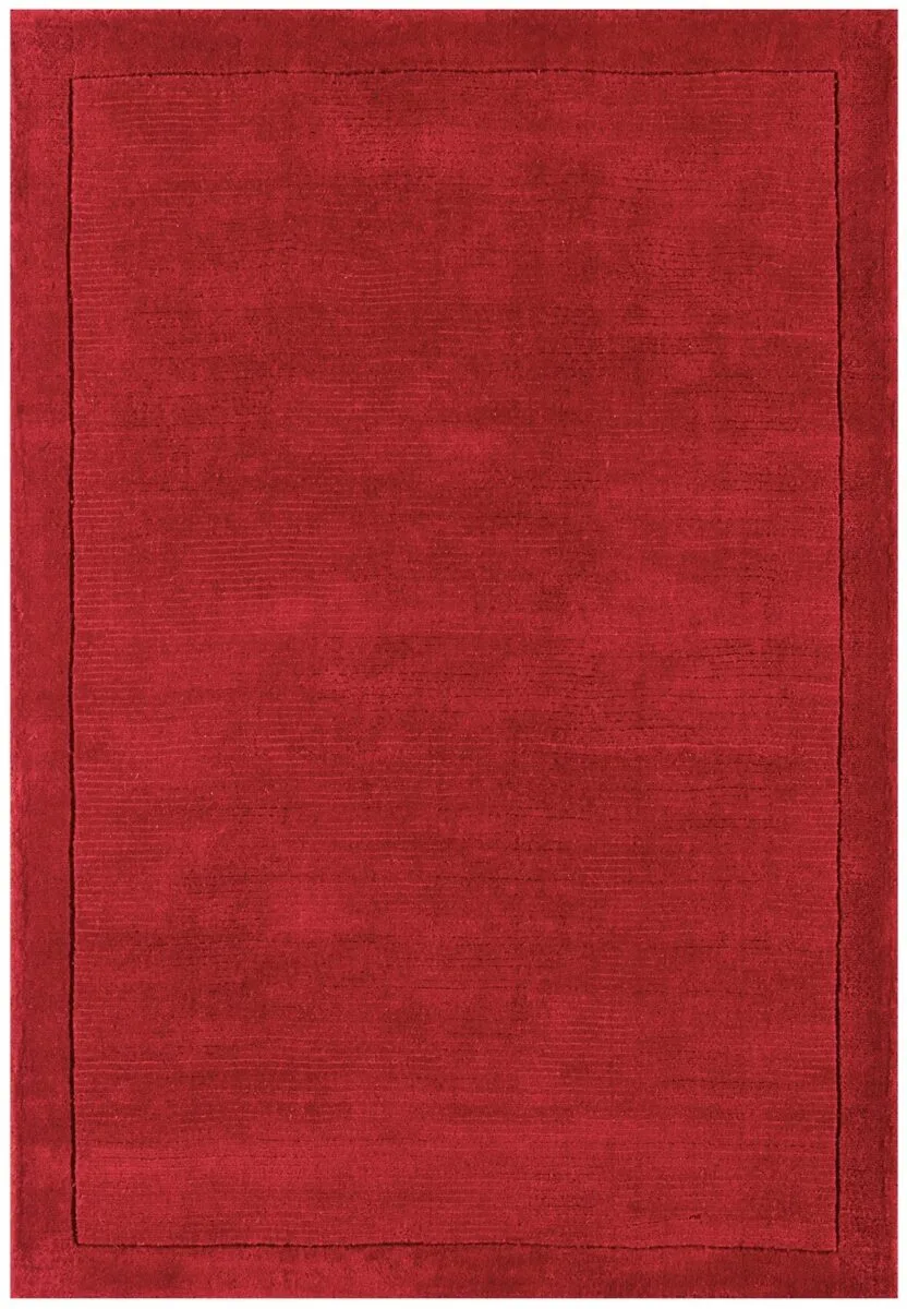 Covor pufos din lână lucrat manual modern model uni York Poppy 9 mm 80×150 cm YORK080150POPP