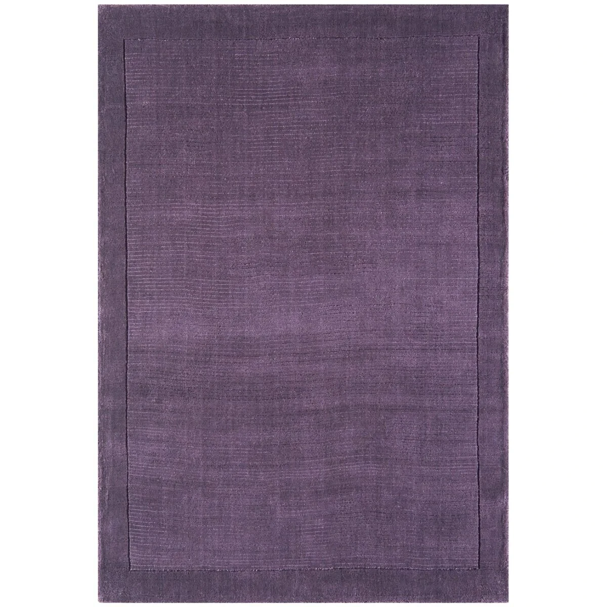 Covor pufos violet din lână lucrat manual modern model uni York Purple 9 mm 200x290 cm YORK200290PURP