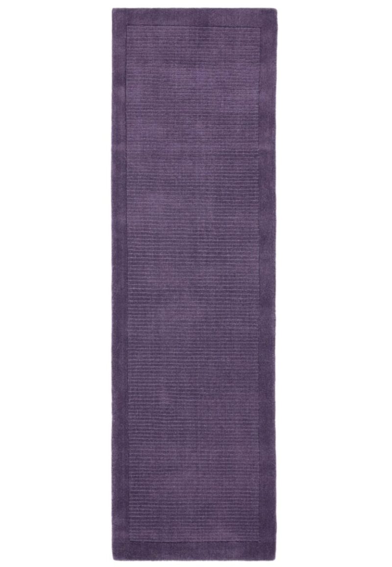 Covor pufos violet din lână lucrat manual modern model uni York Purple 9 mm 160x230 cm YORK160230PURP - imagine 5
