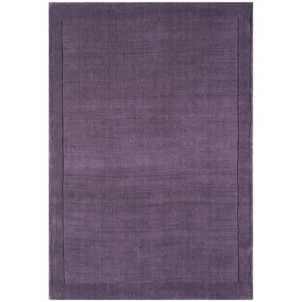 Covor pufos violet din lână lucrat manual modern model uni York Purple 9 mm 200x290 cm YORK200290PURP