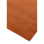 Covor pufos terracotta din lână lucrat manual modern model uni York Terracotta 9 mm 80x150 cm YORK080150TERR