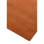 Covor pufos terracotta din lână lucrat manual modern model uni York Terracotta 9 mm 160x230 cm YORK160230TERR