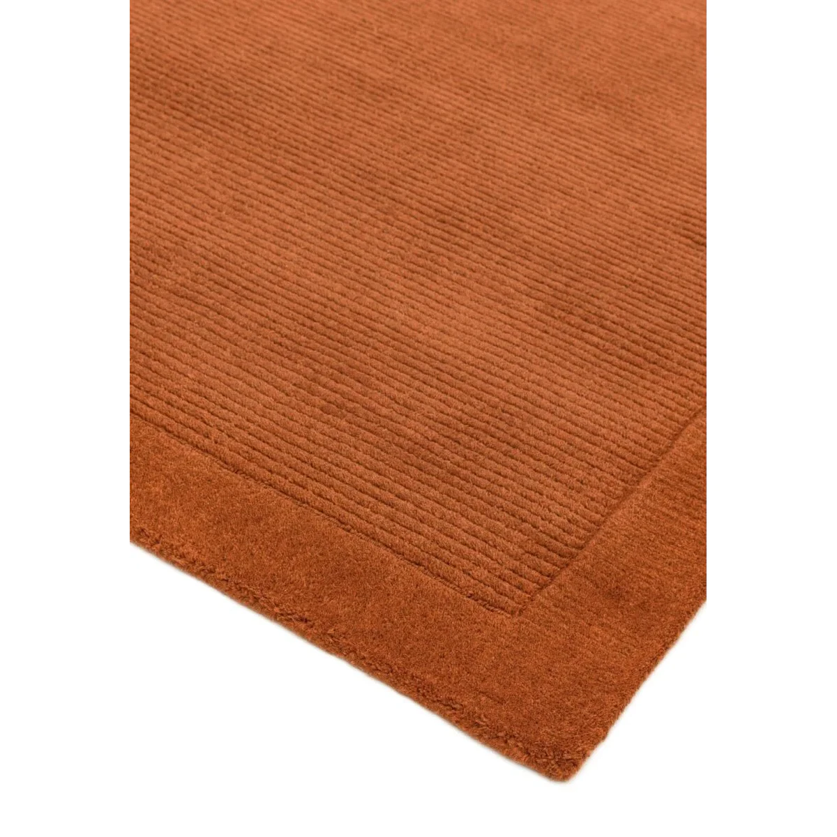 Covor pufos terracotta din lână lucrat manual modern model uni York Terracotta 9 mm 160x230 cm YORK160230TERR