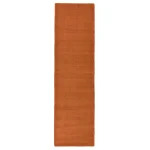 Covor pufos terracotta din lână lucrat manual modern model uni York Terracotta 9 mm 80x150 cm YORK080150TERR