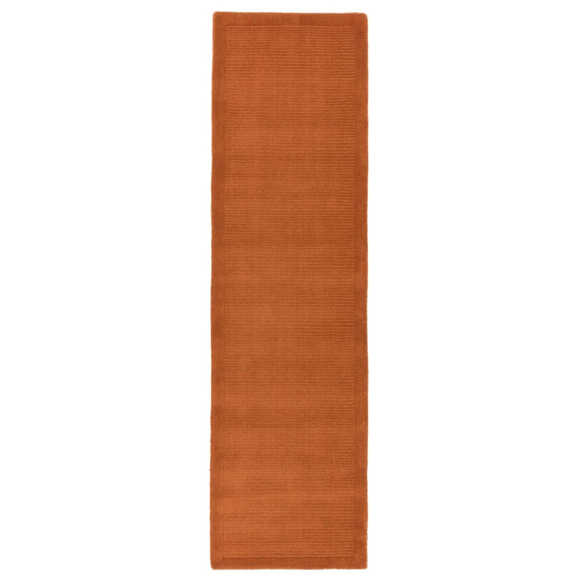 Covor pufos terracotta din lână lucrat manual modern model uni York Terracotta 9 mm 80x150 cm YORK080150TERR