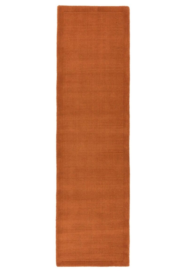 Covor pufos terracotta din lână lucrat manual modern model uni York Terracotta 9 mm 120x170 cm YORK120170TERR - imagine 5