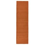 Covor pufos terracotta din lână lucrat manual modern model uni York Terracotta 9 mm 160x230 cm YORK160230TERR