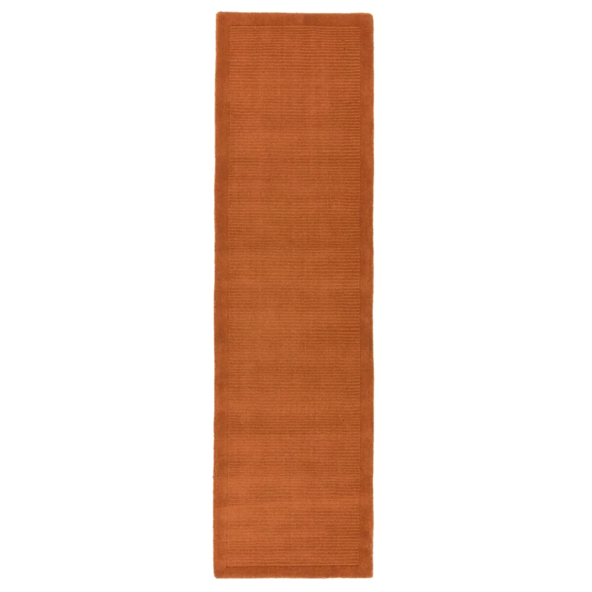 Covor pufos terracotta din lână lucrat manual modern model uni York Terracotta 9 mm 160x230 cm YORK160230TERR