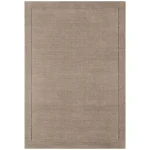 Covor pufos taupe din lână lucrat manual modern model uni York Taupe 9 mm 80x150 cm YORK080150TAUP