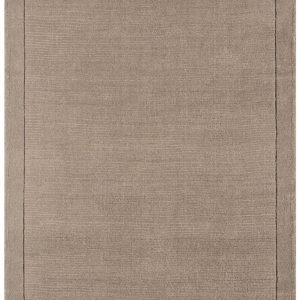 Covor pufos taupe din lână lucrat manual modern model uni York Taupe 9 mm 60x120 cm YORK060120TAUP