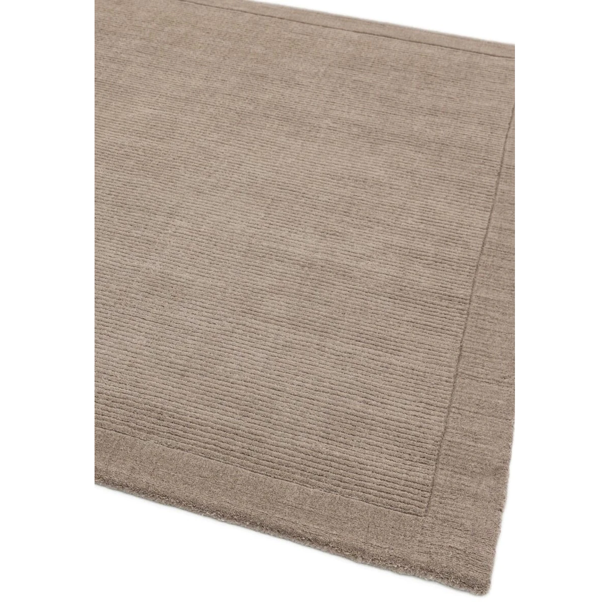 Covor pufos taupe din lână lucrat manual modern model uni York Taupe 9 mm 60x120 cm YORK060120TAUP