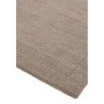 Covor pufos taupe din lână lucrat manual modern model uni York Taupe 9 mm 60x120 cm YORK060120TAUP