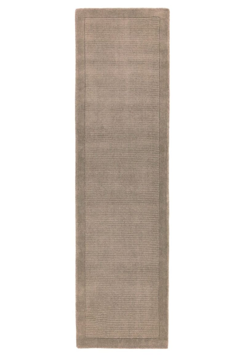 Covor pufos taupe din lână lucrat manual modern model uni York Taupe 9 mm 200x290 cm YORK200290TAUP - imagine 5