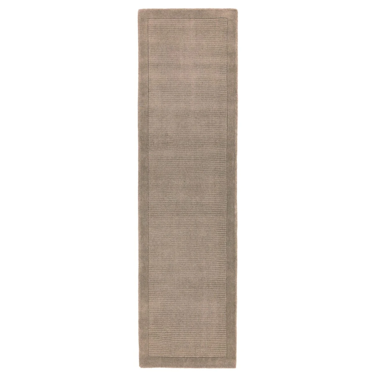 Covor pufos taupe din lână lucrat manual modern model uni York Taupe 9 mm 60x120 cm YORK060120TAUP