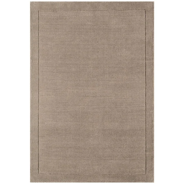 Covor pufos taupe din lână lucrat manual modern model uni York Taupe 9 mm 120x170 cm YORK120170TAUP
