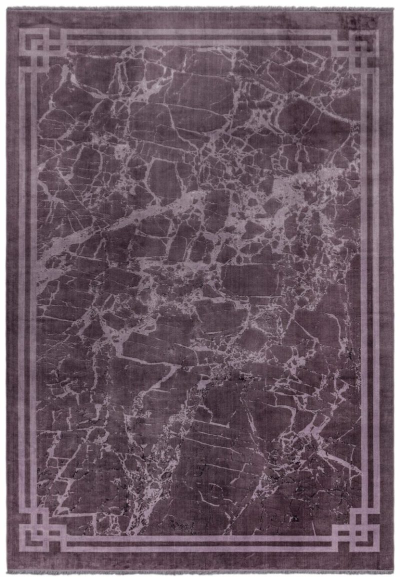 Covor violet modern persan model abstract Zehraya Purple Border 3 mm 160x230 cm ZEHR1602300001 - imagine 2