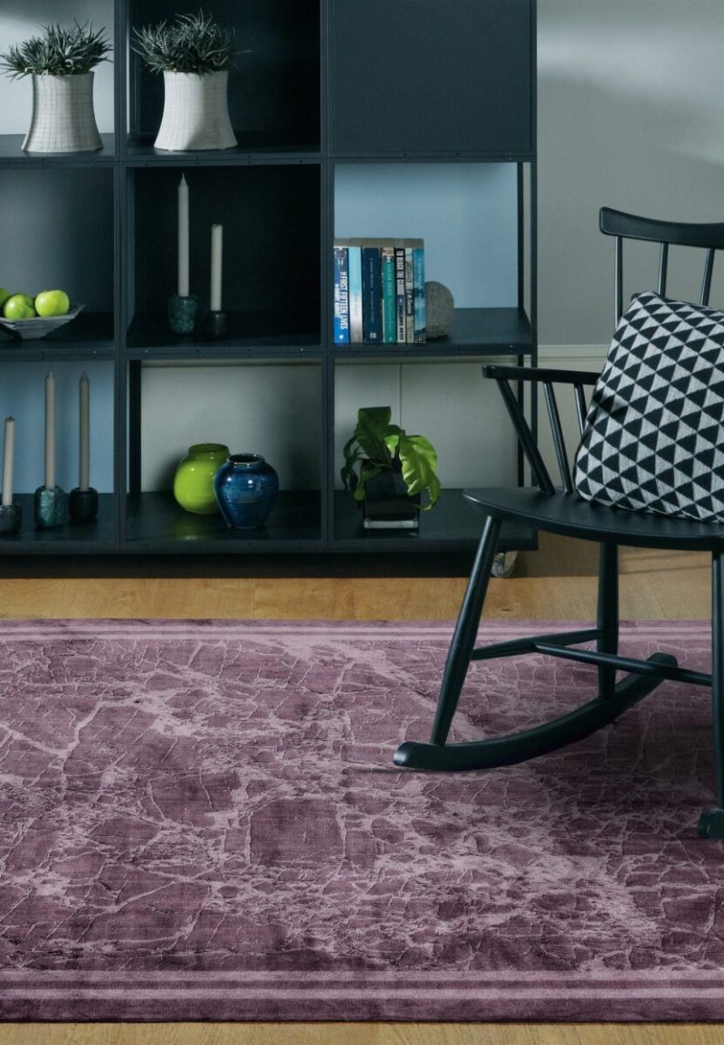 Covor violet modern persan model abstract Zehraya Purple Border 3 mm 160x230 cm ZEHR1602300001 - imagine 3