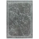 Covor argintiu modern persan model abstract Zehraya Silver Border 3 mm 200×290 cm ZEHR2002900004