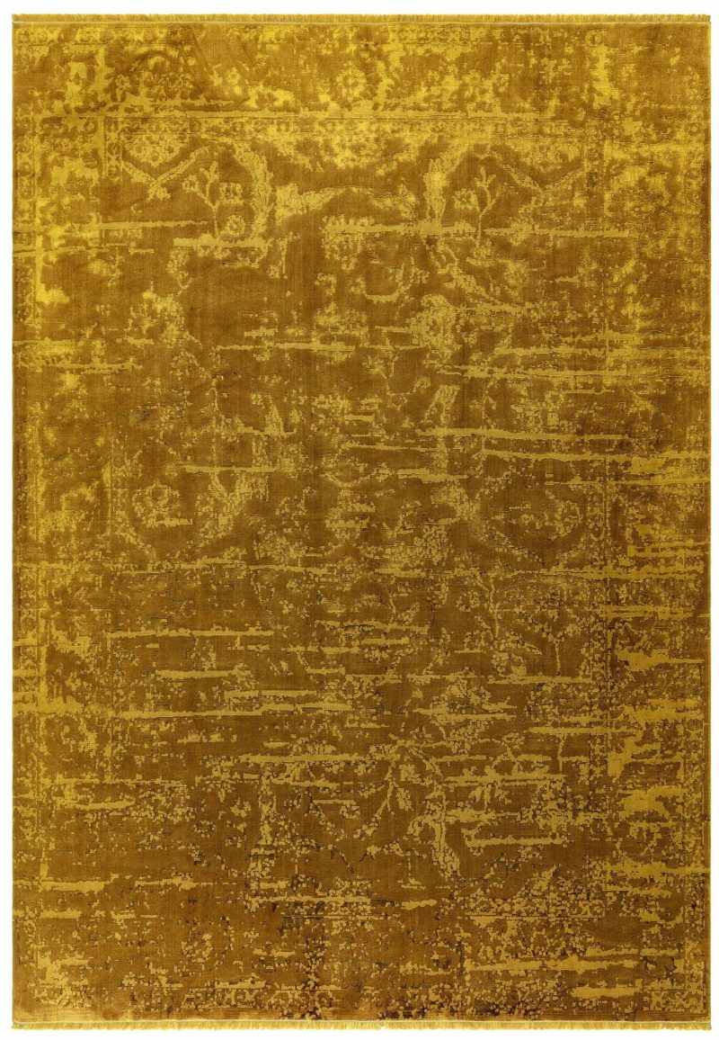 Covor auriu, model abstract, persan modern, Zehraya Gold Abstract, Asiatic London, 160x230 cm - imagine 2