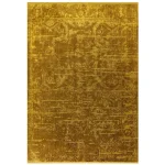 Covor auriu modern persan model abstract Zehraya Gold Abstract 3 mm 120x180 cm ZEHR1201800009