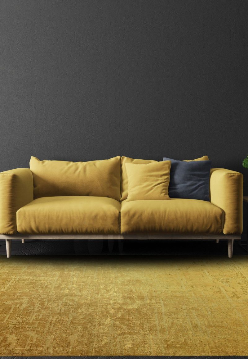 Covor auriu, model abstract, persan modern, Zehraya Gold Abstract, Asiatic London, 160x230 cm - imagine 3