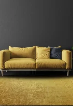 Covor auriu modern persan model abstract Zehraya Gold Abstract 3 mm 200x290 cm ZEHR2002900009