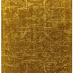 Covor auriu modern persan model abstract Zehraya Gold Abstract 3 mm 200×290 cm ZEHR2002900009