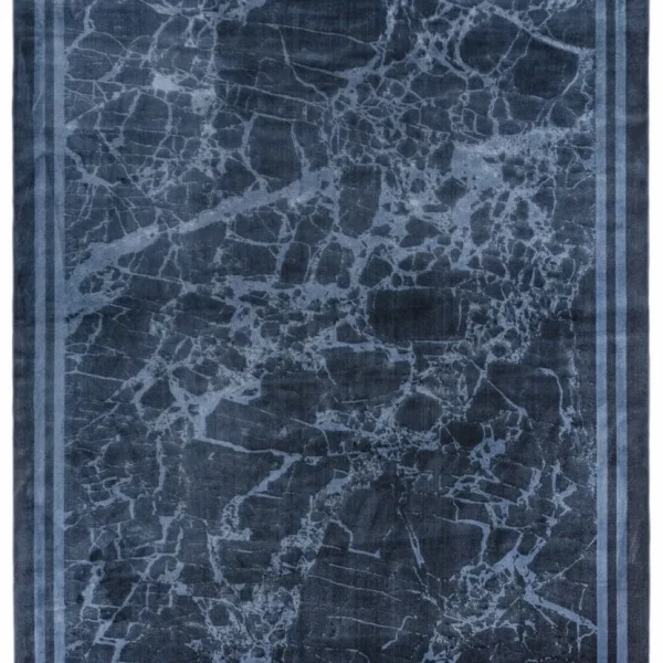 Covor ink albastru modern persan, 160x230 cm, Zehraya Blue Border 3 mm
