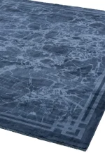 Covor ink albastru modern persan, 160x230 cm, Zehraya Blue Border 3 mm