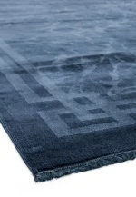 Covor ink albastru modern persan, 160x230 cm, Zehraya Blue Border 3 mm