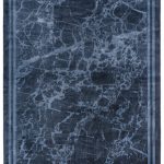 Covor ink albastru modern persan model abstract Zehraya Ink Blue Border 3 mm 200×290 cm ZEHR2002900002