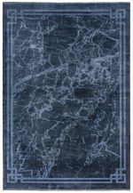 Covor ink albastru modern persan model abstract Zehraya Ink Blue Border 3 mm 120x180 cm ZEHR1201800002