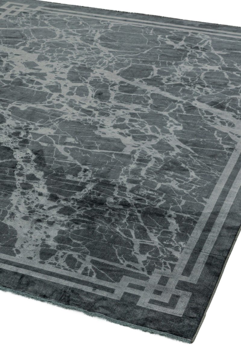 Covor gri modern persan model abstract Zehraya Grey Border 3 mm 200x290 cm ZEHR2002900003 - imagine 4